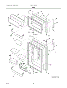 03 - Doors parts for Frigidaire Refrigerator FGUI2149LP5 / from AppliancePartsPros.com