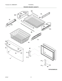 03 - Freezer Drawer, Baskets parts for Frigidaire Refrigerator FGUN2642LE8 / from AppliancePartsPros.com