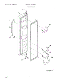 03 - Freezer Door parts for Frigidaire Refrigerator FGUS2632LE1 / from AppliancePartsPros.com