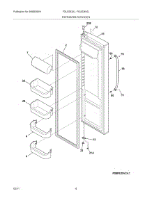 05 - Refrigerator Door parts for Frigidaire Refrigerator FGUS2632LE1 / from AppliancePartsPros.com