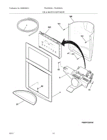 15 - Ice & Water Dispenser parts for Frigidaire Refrigerator FGUS2632LE1 / from AppliancePartsPros.com