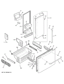 03 - Doors & Bins parts for Ge Refrigerator CFCP1RKBA SS / from AppliancePartsPros.com