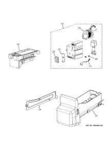 05 - Ice Maker & Dispenser parts for Ge Refrigerator DFSS9VKBASS / from AppliancePartsPros.com