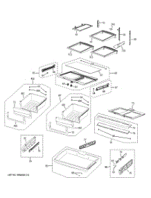 07 - Fresh Food Shelves parts for Ge Refrigerator DFSS9VKBASS / from AppliancePartsPros.com