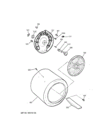 04 - Drum parts for Ge Dryer DPSQ475ET6WW / from AppliancePartsPros.com