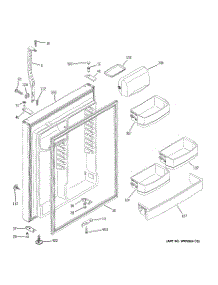 02 - Fresh Food Door parts for Ge Refrigerator ETS22XBMARCC / from AppliancePartsPros.com