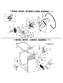 02 - Blower & Drive Assembly No.1 parts for Ge Dryer DLL2884TC / from AppliancePartsPros.com