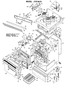 03 - Section3 parts for Ge Range J765X03 / from AppliancePartsPros.com