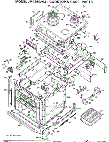 02 - Cooktop & Case Parts parts for Ge Range JMP26GXJ1 / from AppliancePartsPros.com