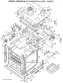 02 - Cooktop & Case Parts parts for Ge Range JMP26GXJ3 / from AppliancePartsPros.com