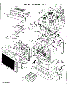 02 - Section2 parts for Ge Range JHP65GX01 / from AppliancePartsPros.com