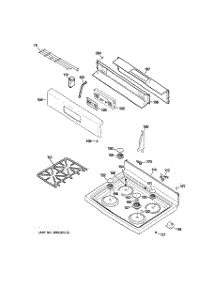 02 - Control Panel & Cooktop parts for Ge Range JGB3000ER1BB / from AppliancePartsPros.com