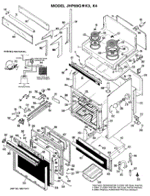 02 - Wiring Material parts for Ge Range JHP69GXK3 / from AppliancePartsPros.com