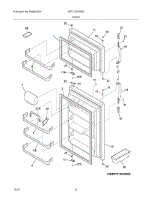 03 - Doors parts for Frigidaire Refrigerator MRTC18V3MW2 / from AppliancePartsPros.com