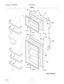 03 - Doors parts for Frigidaire Refrigerator FRT18G2NW4 / from AppliancePartsPros.com