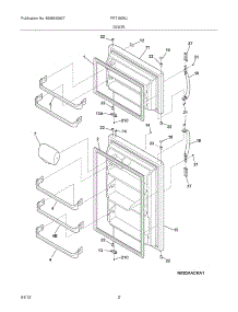 03 - Doors parts for Frigidaire Refrigerator FRT18G6JWF / from AppliancePartsPros.com
