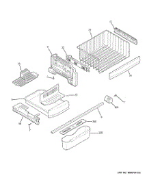 03 - Freezer Shelves parts for Ge Refrigerator PFCF1PJZB WW / from AppliancePartsPros.com