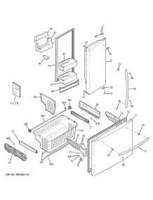 02 - Doors & Bins parts for Ge Refrigerator PFCS1RKZH SS / from AppliancePartsPros.com