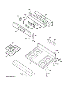 02 - Control Panel & Cooktop parts for Ge Range JGBP26DEM5CC / from AppliancePartsPros.com