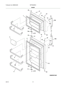 03 - Doors parts for Frigidaire Refrigerator WRT8G3EWU / from AppliancePartsPros.com
