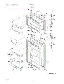 03 - Doors parts for Frigidaire Refrigerator FRT18L4JBK / from AppliancePartsPros.com