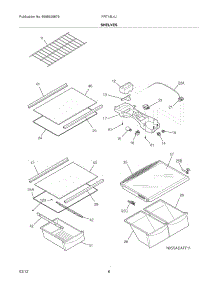07 - Shelves parts for Frigidaire Refrigerator FRT18L4JMJ / from AppliancePartsPros.com