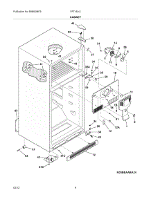 05 - Cabinet parts for Frigidaire Refrigerator FRT18L4JWJ / from AppliancePartsPros.com