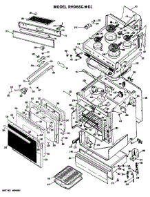 02 - Section2 parts for Ge Range RH966GXD1 / from AppliancePartsPros.com