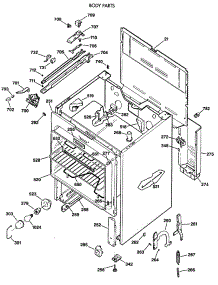 03 - Body Parts parts for Ge Range JBP24GXR2 / from AppliancePartsPros.com