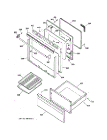 03 - Door & Drawer Parts parts for Ge Range JBP25GXR3 / from AppliancePartsPros.com