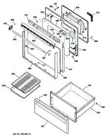 03 - Section3 parts for Ge Range JBP27GXR1 / from AppliancePartsPros.com