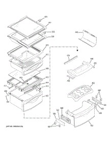 10 - Fresh Food Shelves parts for Ge Refrigerator ZFSB25DTGSS / from AppliancePartsPros.com