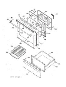 03 - Door & Drawer Parts parts for Ge Range JBP56GXR1 from AppliancePartsPros.com