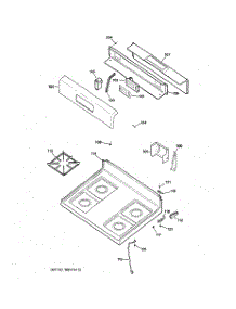 02 - Control Panel & Cooktop parts for Ge Range RGB528PEP1BB / from AppliancePartsPros.com