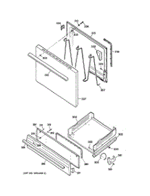 04 - Door & Drawer Parts parts for Ge Range JGBS04PPM4WW / from AppliancePartsPros.com