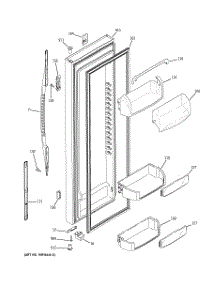 02 - Fresh Food Door parts for Ge Refrigerator PSS26LGRC BB / from AppliancePartsPros.com