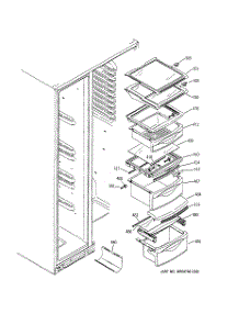 08 - Fresh Food Shelves parts for Ge Refrigerator PSS26LGRC BB / from AppliancePartsPros.com