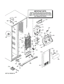 03 - Freezer Section parts for Ge Refrigerator PSS26LGRC WW / from AppliancePartsPros.com