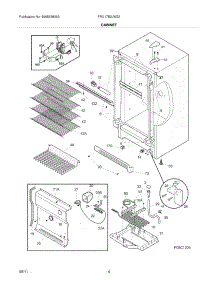05 - Cabinet parts for Frigidaire Refrigerator FRU17B2JW22 / from AppliancePartsPros.com