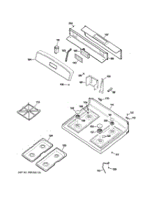02 - Control Panel & Cooktop parts for Ge Range JGBS23SEL1SS / from AppliancePartsPros.com