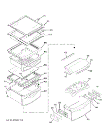 09 - Fresh Food Shelves parts for Ge Refrigerator PSW26MSTA SS / from AppliancePartsPros.com