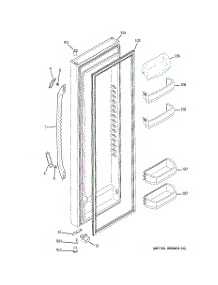 02 - Fresh Food Door parts for Ge Refrigerator GSS23WGTM WW / from AppliancePartsPros.com