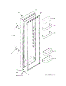 02 - Fresh Foodd Door parts for Ge Refrigerator GSS23WSTL SS / from AppliancePartsPros.com
