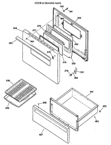 03 - Section3 parts for Ge Range JBS26XR3 / from AppliancePartsPros.com