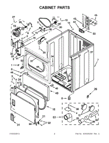 02 - Cabinet Parts parts for Maytag Dryer 3LMEDC100YW0 / from AppliancePartsPros.com