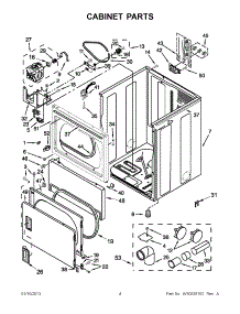 02 - Cabinet Parts parts for Maytag Dryer 3LMEDC300YW1 / from AppliancePartsPros.com