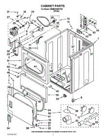 02 - Cabinet Parts parts for Maytag Dryer 3RMED4905TW2 / from AppliancePartsPros.com