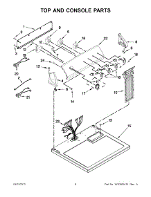 02 - Top And Console Parts parts for Maytag Dryer 4GAED4900YW2 / from AppliancePartsPros.com