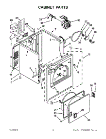 02 - Cabinet Parts parts for Maytag Dryer 4GMEDC100YQ0 / from AppliancePartsPros.com