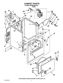 02 - Cabinet Parts parts for Maytag Dryer 4GMEDC300YW0 / from AppliancePartsPros.com